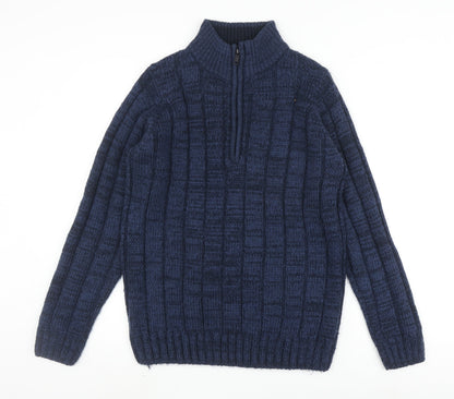 James Pringle Men's Blue Full Zip Jumper Size S