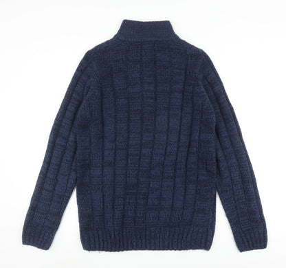 James Pringle Men's Blue Full Zip Jumper Size S