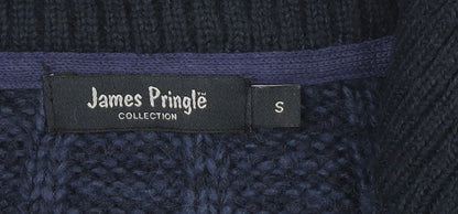 James Pringle Men's Blue Full Zip Jumper Size S