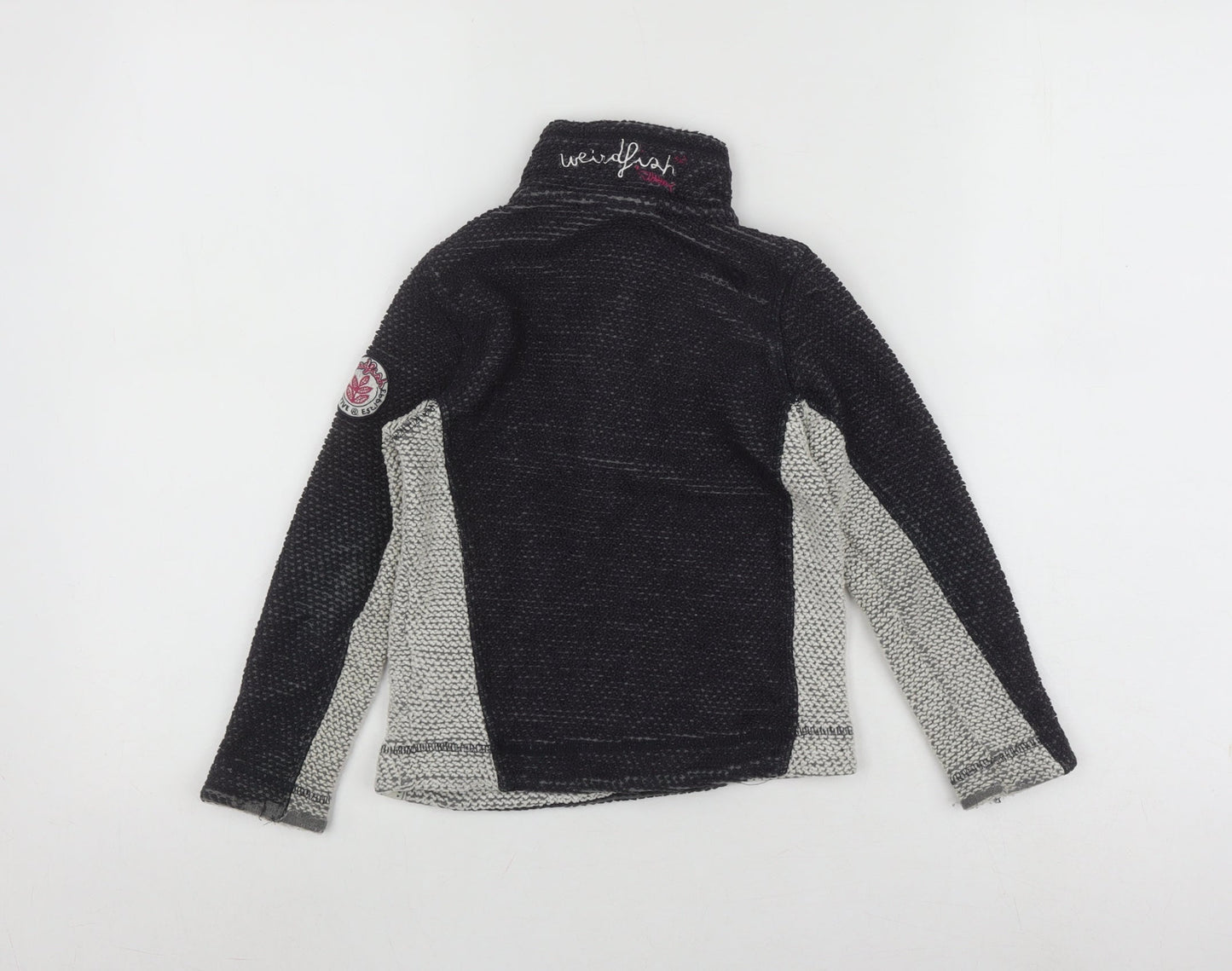 Weird Fish Girls Black 1/4 Zip Sweatshirt Size 5-6 Years