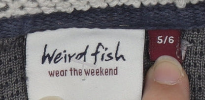 Weird Fish Girls Black 1/4 Zip Sweatshirt Size 5-6 Years