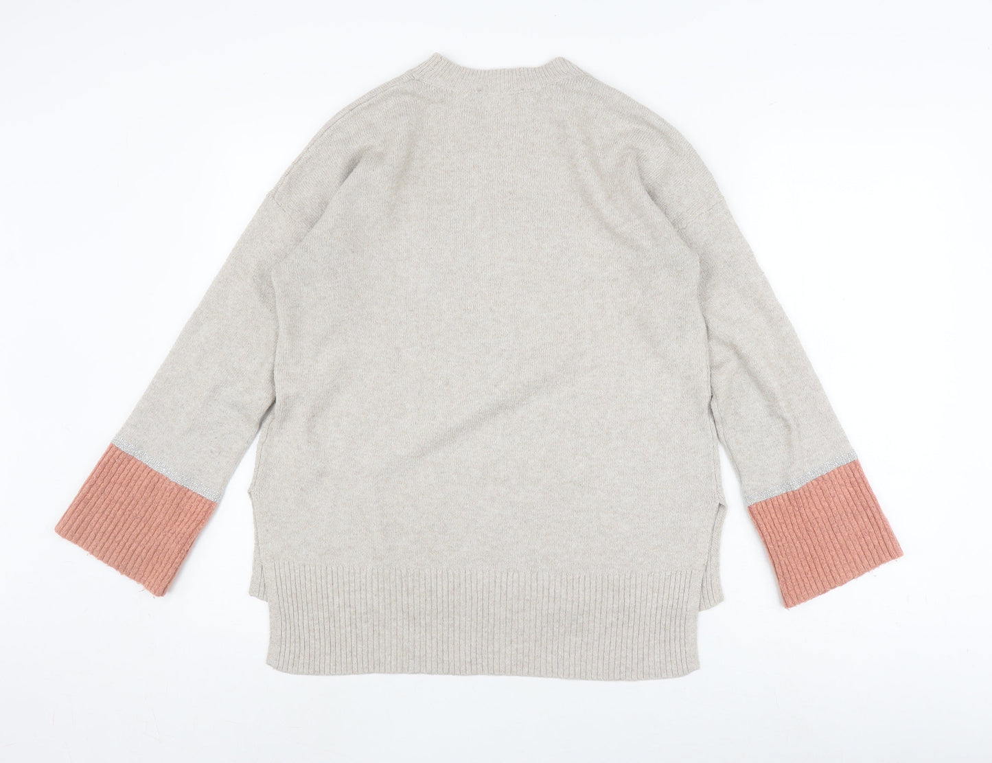 Womens UK Size S Oasis Beige Pullover Jumper