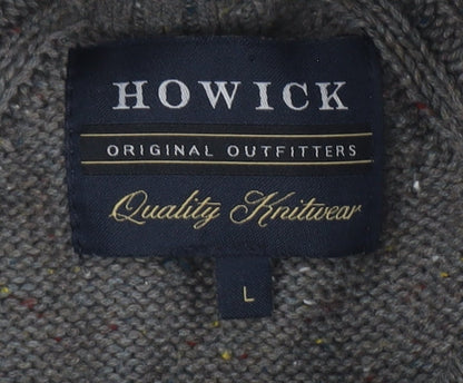 Howick Men's Grey Pullover Jumper Roll Neck Size L