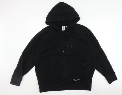 UK Size M COLLUSION Black Pullover Hoodie