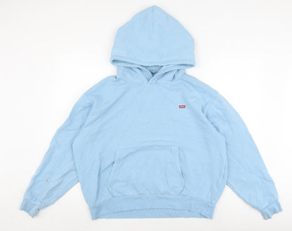 Mens UK Size M Levi's Blue Pullover Hoodie