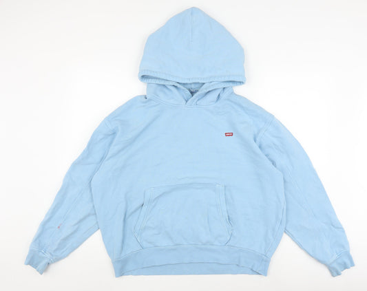 Mens UK Size M Levi's Blue Pullover Hoodie