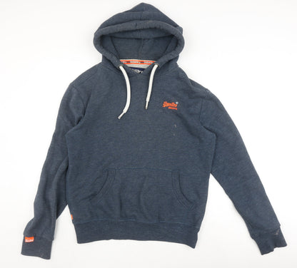 Mens UK Size S Superdry Blue Pullover Hoodie