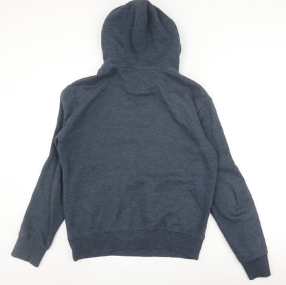 Mens UK Size S Superdry Blue Pullover Hoodie