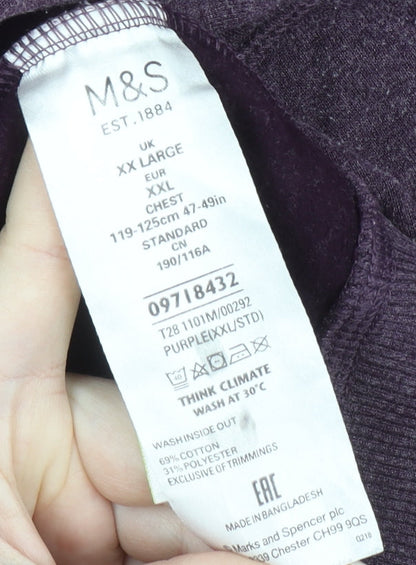 Mens UK Size XL Marks and Spencer Purple Pullover Sweatshirt