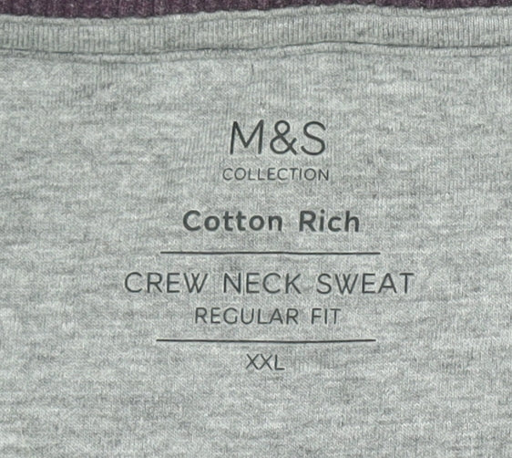 Mens UK Size XL Marks and Spencer Purple Pullover Sweatshirt