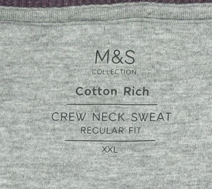 Mens UK Size XL Marks and Spencer Purple Pullover Sweatshirt
