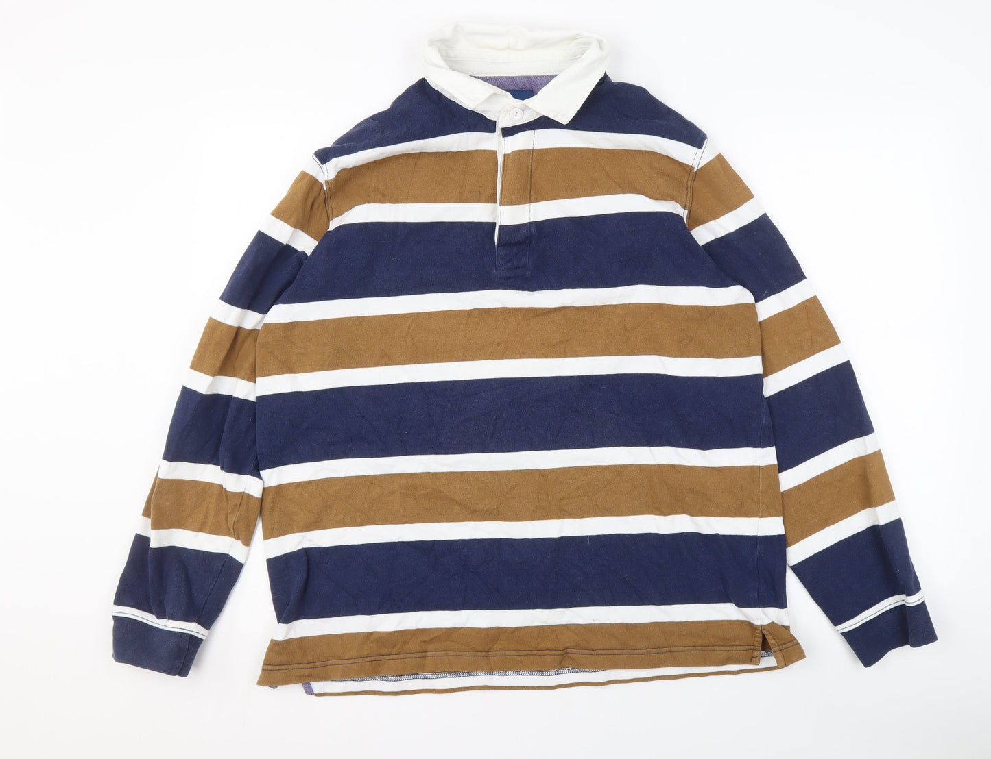 Cotton Traders Men's Multicoloured Striped Polo L