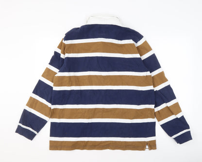 Cotton Traders Men's Multicoloured Striped Polo L