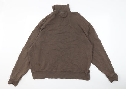 Mens UK Size S COLLUSION Brown Pullover Sweatshirt