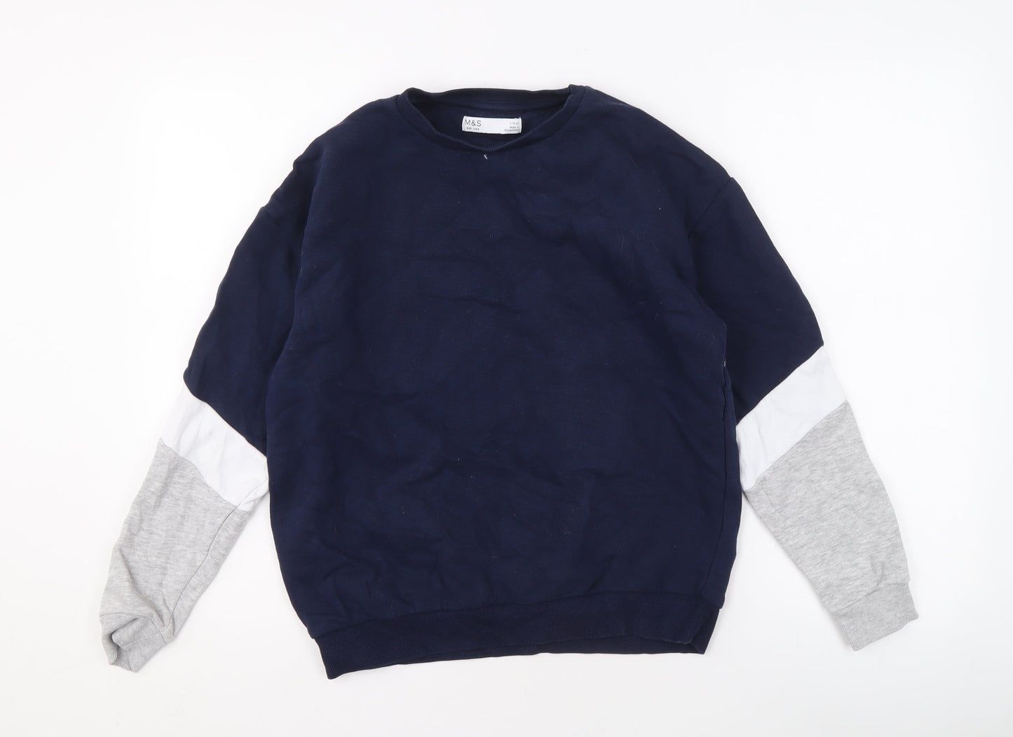 Marks and Spencer Boys Blue Pullover Sweatshirt 11-12 Years