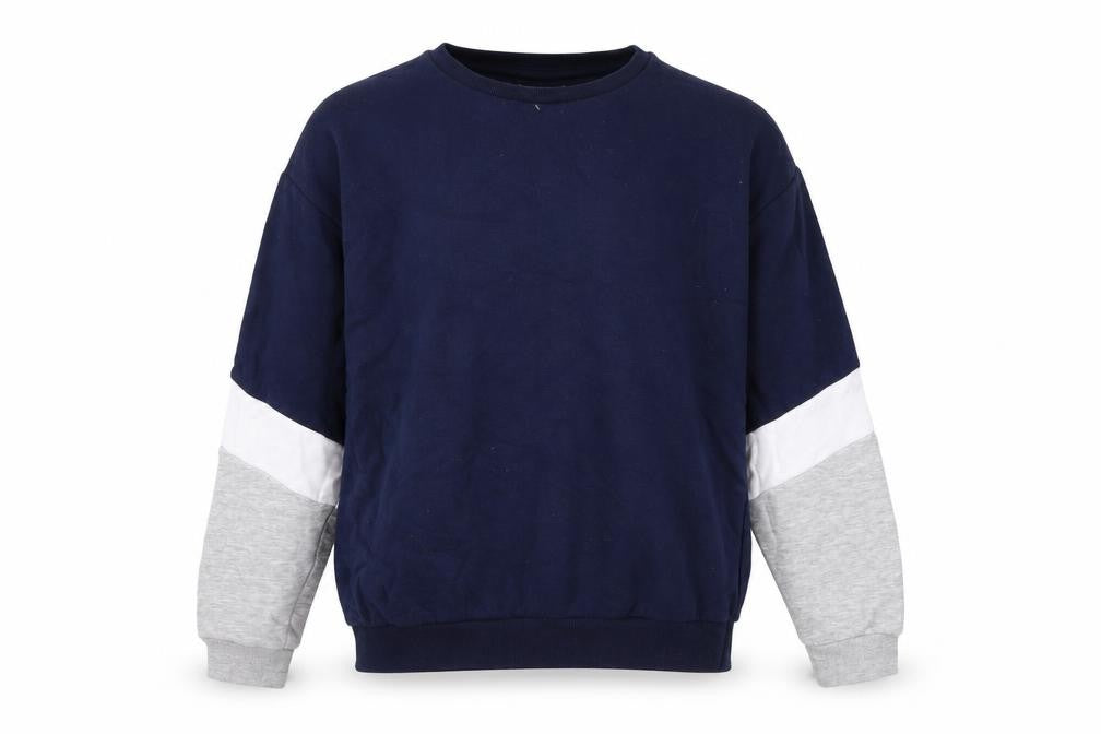 Front view of Marks & Spencer boys’ blue pullover sweatshirt 11-12 years