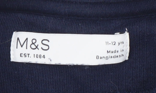 Marks and Spencer Boys Blue Pullover Sweatshirt 11-12 Years