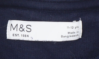 Marks and Spencer Boys Blue Pullover Sweatshirt 11-12 Years