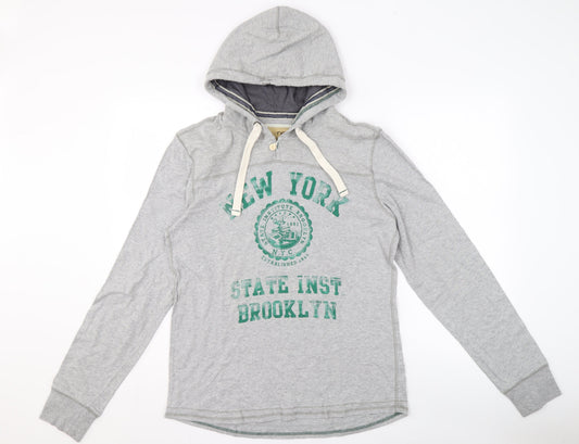 Mens UK Size M NEXT Grey Pullover Hoodie