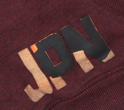 Superdry Men's Red Hoodie S Pullover Graphic Logo