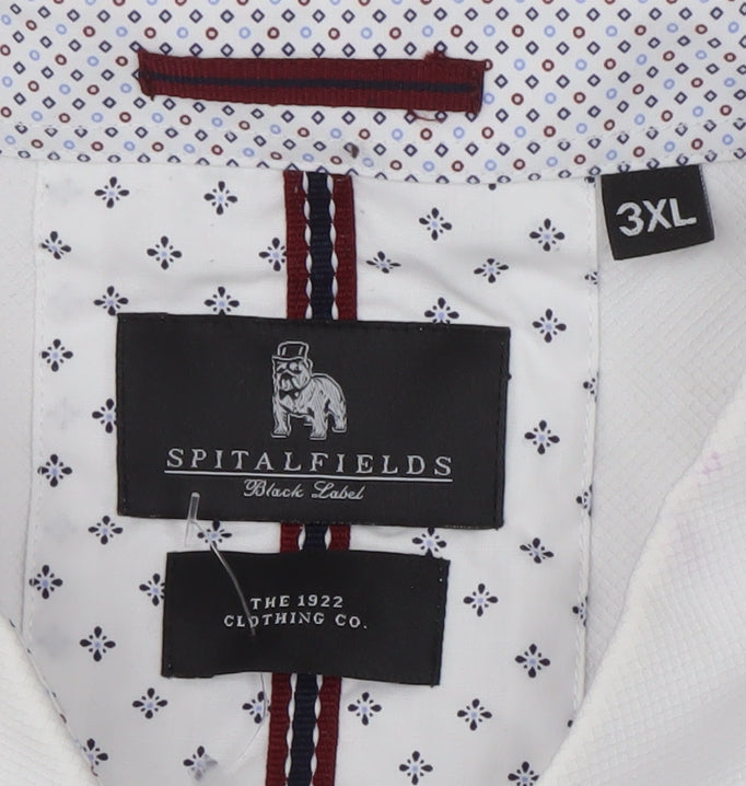 Spitalfields Men's 3XL White Dress Shirt Formal