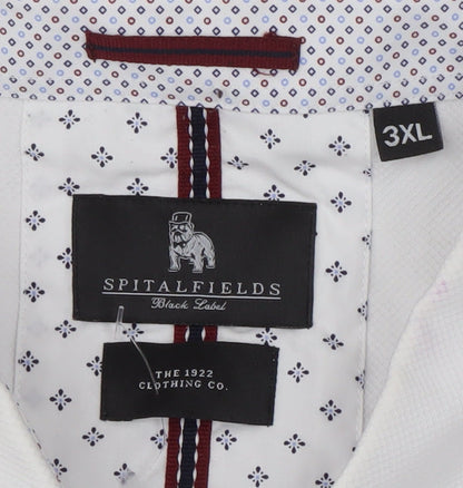 Spitalfields Men's 3XL White Dress Shirt Formal