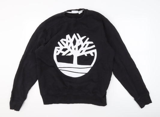 Timberland Black Men's L Pullover Logo Sweatshirt