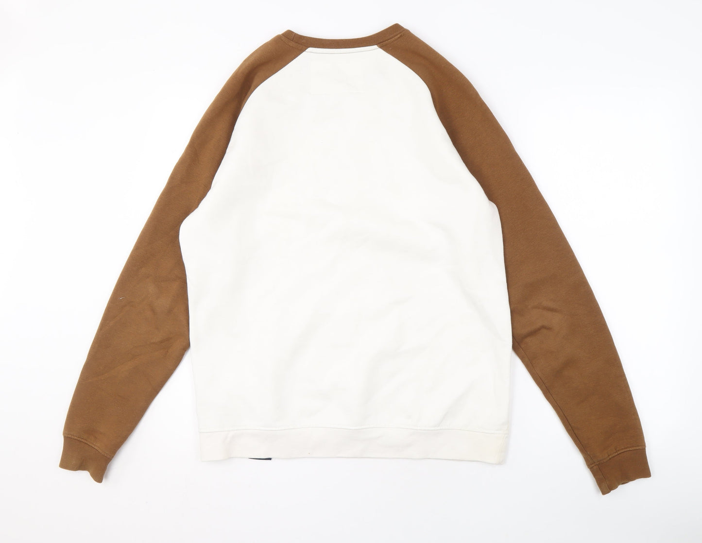 Mens UK Size S Pull & Bear Brown Pullover Sweatshirt