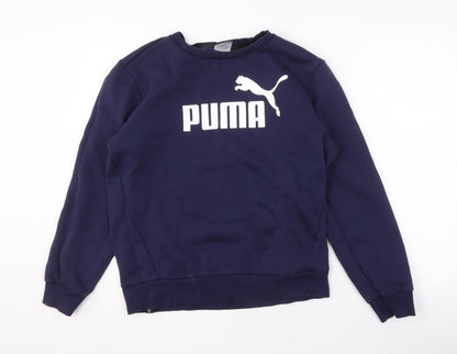 Mens UK Size M PUMA Blue Pullover Sweatshirt