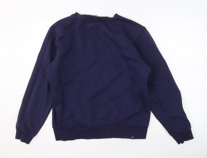 Mens UK Size M PUMA Blue Pullover Sweatshirt