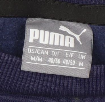 Mens UK Size M PUMA Blue Pullover Sweatshirt