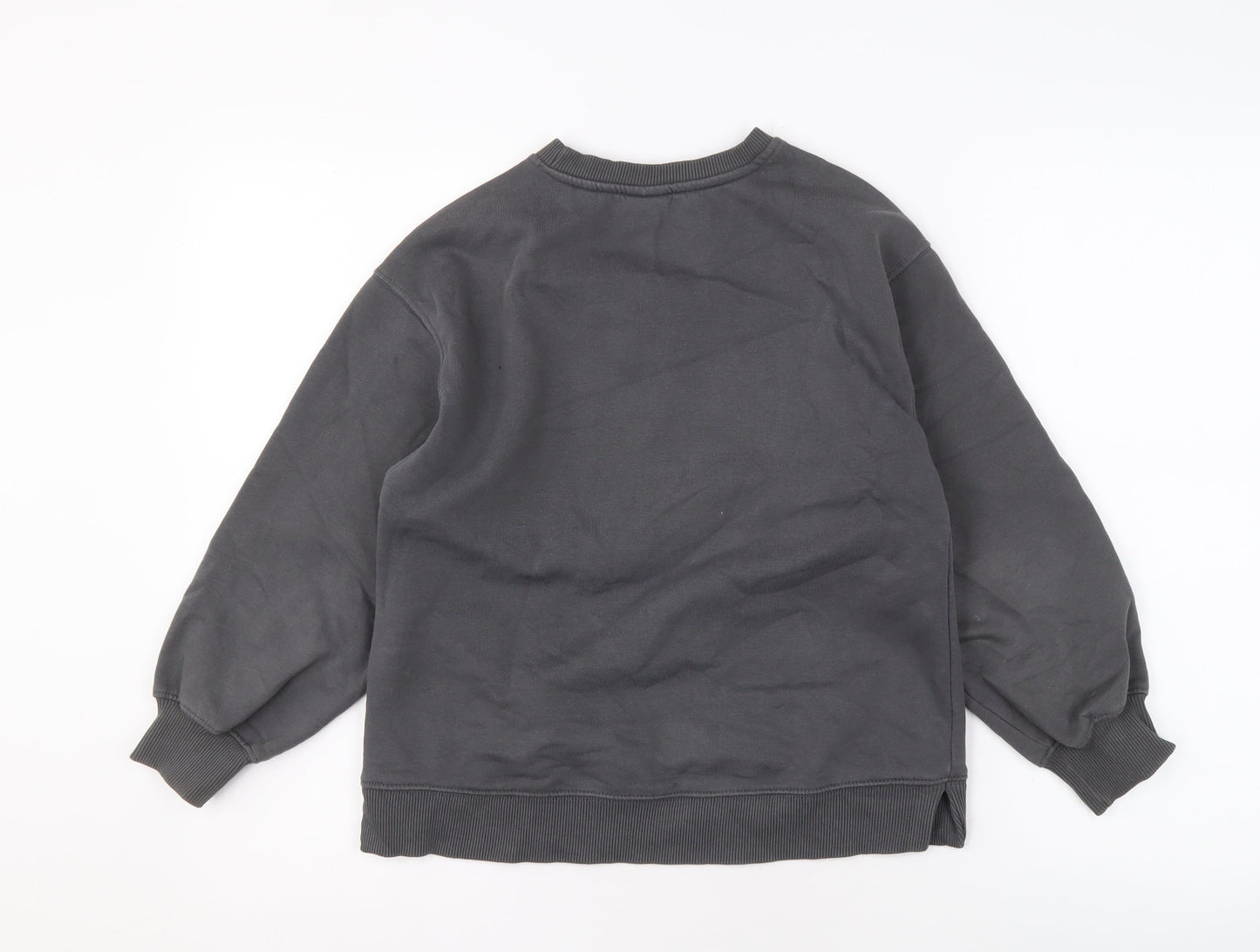 Zara Girls Black Graphic Print Sweatshirt 8-9 Years