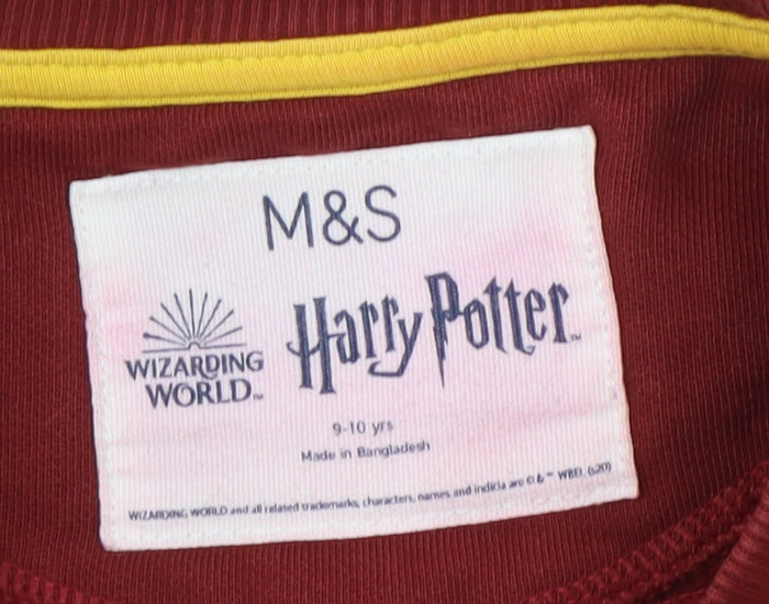 Marks and Spencer Boys Red Harry Potter Sweatshirt 9-10 Years