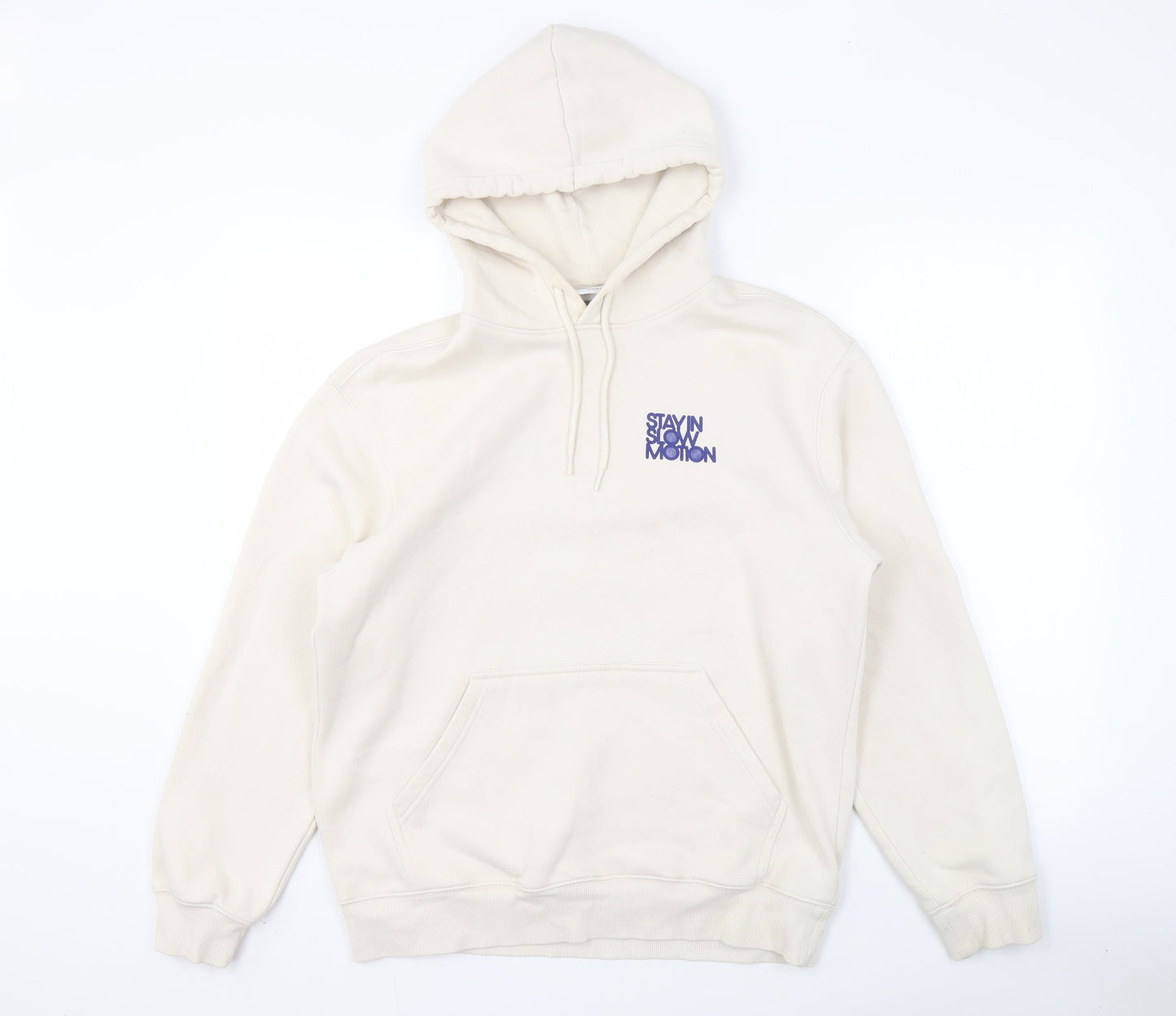 Unisex Adults UK Size S H&M Ivory Pullover Hoodie