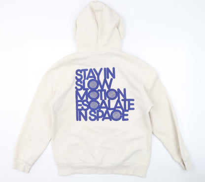 Unisex Adults UK Size S H&M Ivory Pullover Hoodie