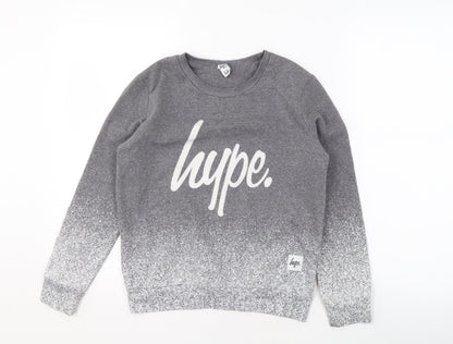 Hype Boys Grey Pullover Sweatshirt 11-12 Years Graphic Print