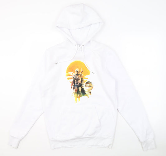Mens UK Size S Star Wars White Pullover Hoodie