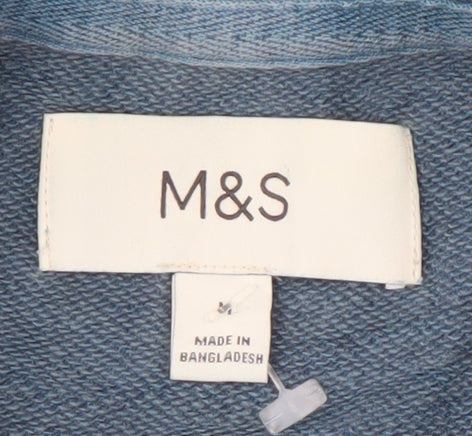 Mens UK Size M Marks and Spencer Blue Pullover Sweatshirt