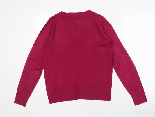 Womens UK Size 12 NEXT Red Pullover Jumper