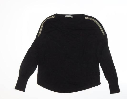 Womens UK Size M Oasis Black Pullover Jumper