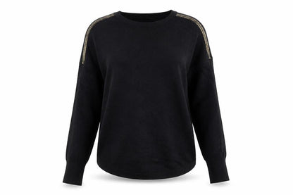 Womens UK Size M Oasis Black Pullover Jumper