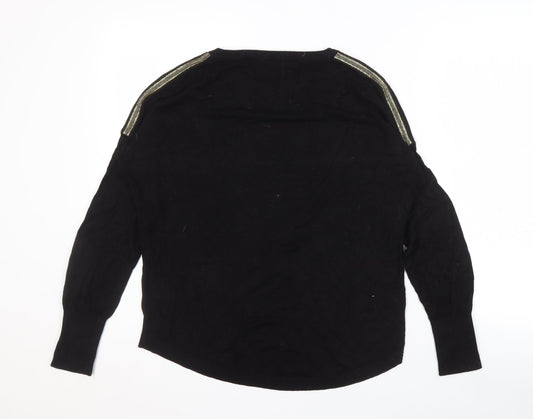 Womens UK Size M Oasis Black Pullover Jumper