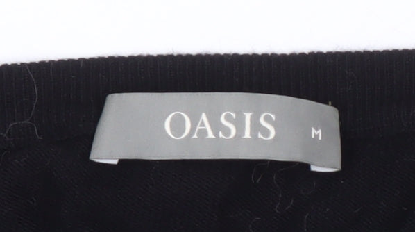 Womens UK Size M Oasis Black Pullover Jumper