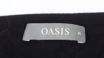 Womens UK Size M Oasis Black Pullover Jumper