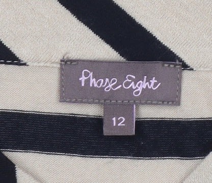 Womens UK Size 12 Phase Eight Beige Basic Blouse
