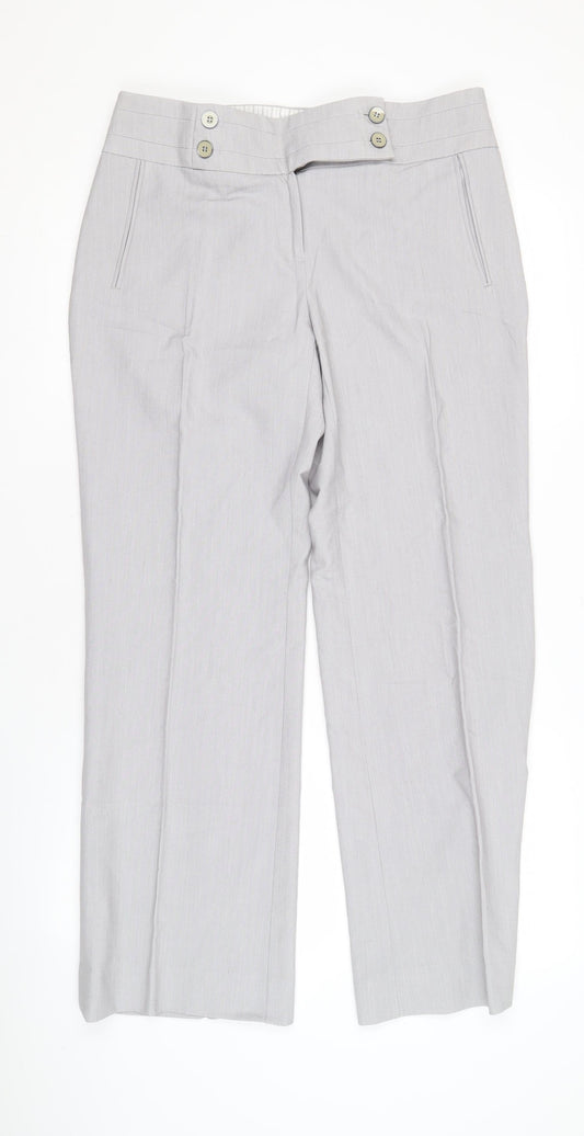 Womens UK Size 12 Marks and Spencer Regular Fit Workwear Business Grey Trousers