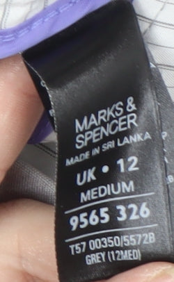 Womens UK Size 12 Marks and Spencer Regular Fit Workwear Business Grey Trousers