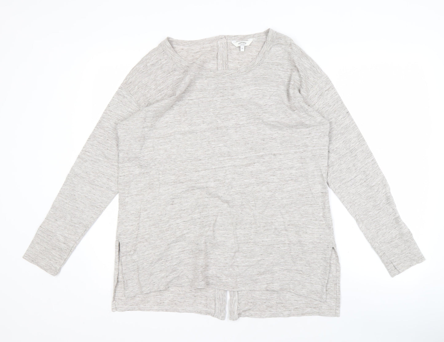 FatFace Women's Grey Button-Up Top Size 14