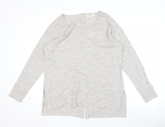 FatFace Women's Grey Button-Up Top Size 14