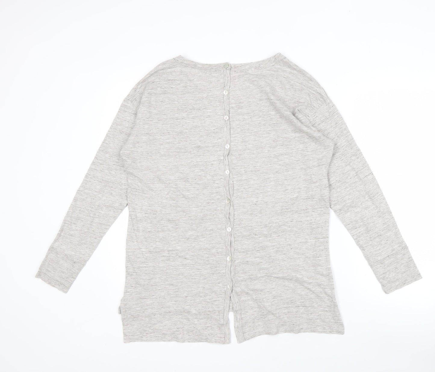 FatFace Women's Grey Button-Up Top Size 14